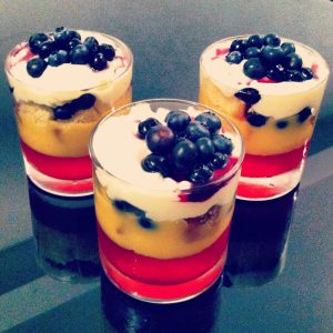 Frugal Feast 2 - Blueberry White Chocolate Trifle